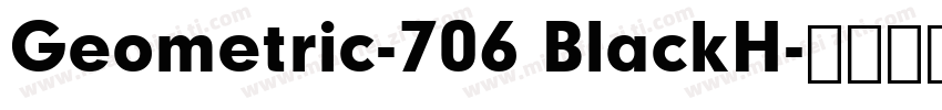 Geometric-706 BlackH字体转换
